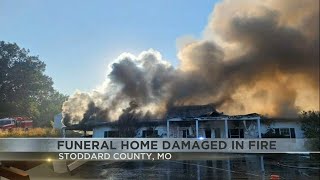 Funeral home damaged by fire in Puxico