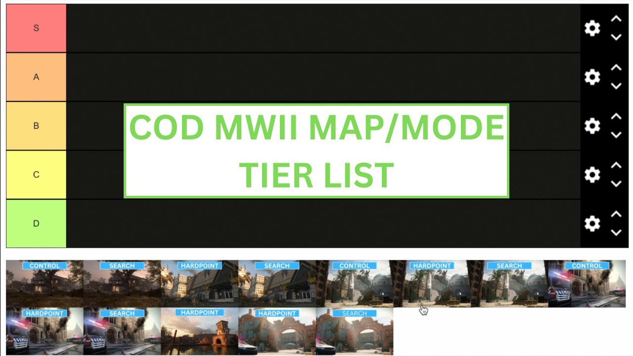 Tier List For CDL/Ranked Play Map Mode Combinations In Call Of Duty ...