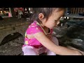 5 year old orphan girl digs sweet potatoes to eat every day triệu thị ghển