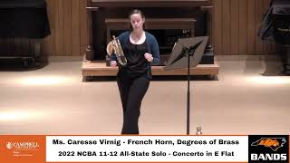 2021-2022 NCBA French Horn 11-12 All State Solo, Ms. Caresse Virnig