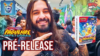 JOGUEI O PRÉ-RELEASE DE FAGULHAS IMPETUOSAS NA EPIC GAME! | POKÉMON TCG