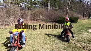 Riding Minibikes | The Wipps Family of Five