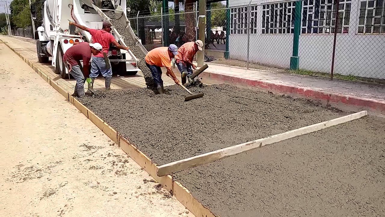 Como Construir Una Calle: Colado De Pavimento De Concreto De 15 Cm ...