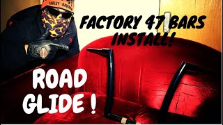 Harley Davidson Upgrades Factory 47 bars (14 inch) how to change handlebars on Road Glide 2015-2020