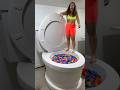 GOING UNDER in the Worlds Largest Toilet Surprise Egg Pool with HUGE JUMP SPLASH #shorts