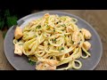 Delicious pasta recipe with salmon. Easy and quick dinner!