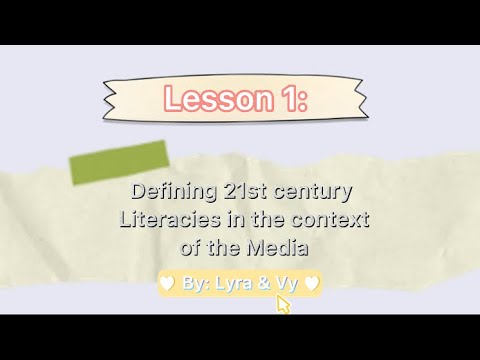 Defining 21st Century Literacies In The Context Of Media - YouTube