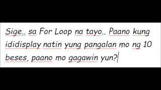 Java Tutorial Tagalog 9 for loop