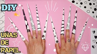 ✨ CÓMO HACER UÑAS DE PAPEL✨ MANUALIDADES CON PAPEL/how to make paper nails /EASY CRAFT