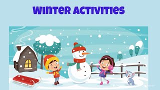 Winter Activities ❄️ | Vocabulary with games | Video Flashcards. Learn English For Kids