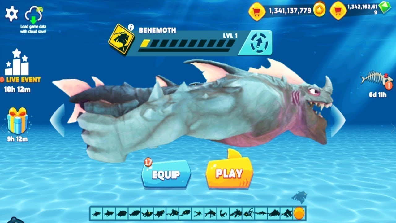 Hungry Shark Evolution - BEHEMOTH New Shark - ALL 25 SHARKS UNLOCKED ...