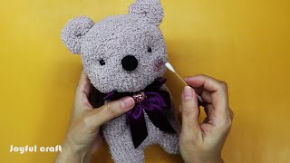 🧸 How to use a sock that has lost its mate- Make a pretty teddy bear^^🧦