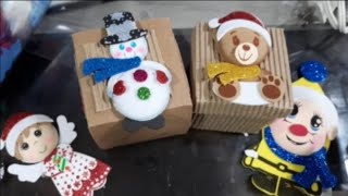 CAJAS DE CARTON DECORADAS PARA NAVIDAD, HAGA NEGOCIO