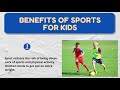 Benefits Of Sports For Kids