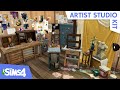 NEW ART SUPPLIES // The Sims 4 Artist Studio Kit Build & Buy Overview