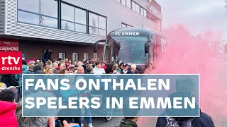 FC Emmen terug in de Eredivisie! Volg het onthaal van de spelers in Emmen | RTV Drenthe