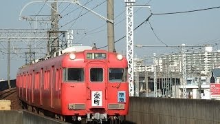 名鉄瀬戸線　6000系　準急栄町行　板付　大曽根駅到着