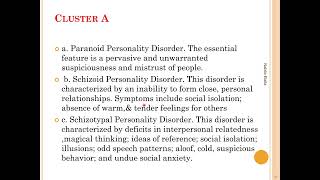 chapter 12 personality disorders