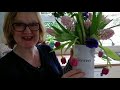 unwrapping and looking after spring flowers flower arranging