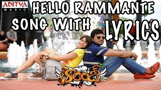 Hello Rammante Song With Lyrics - Orange Songs - Ram Charan Tej, Genelia, Harris Jayaraj