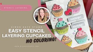 EASY Stencil Layering Magic on Cupcakes Without Coloring