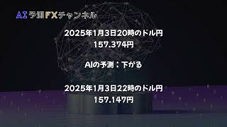 【FX AI予測結果】ドル円の「2025年1月3日22時」の為替予測結果公開