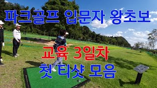 파크골프 입문자 왕초보 첫 티샷 모음(교육 3일차)