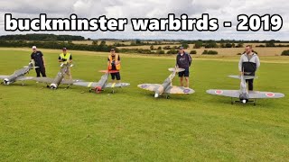 WW2 5 x RC FIGHTERS DISPLAY AT THE BMFA BUCKMINSTER WARBIRDS EVENT # 1 - 2019