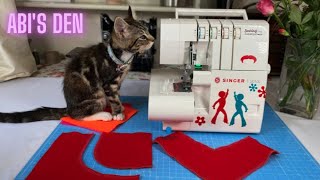 BEST OVERLOCKER TIPs - Curves, Corners and Finishing Rows  😺 -  #AbisDen #SewwithAbi #Overlocker