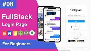 8 | How to Build a Fullstack Instagram Login Page | HTML, CSS, JS, Express, Node, MongoDB