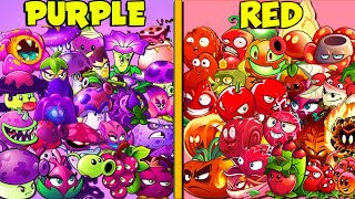 Team PURPLE vs RED Plants - Who Will Win? - Pvz 2 Team Plant vs Team Plant