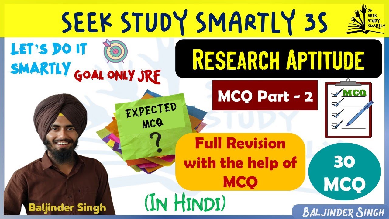 MCQ Part 2 Research || Research Aptitude (अनुसंधान योग्यता ) || By ...