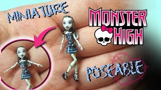 Miniature Monster High Frankie Stein Tutorial // Dolls/Dollhouse DIY