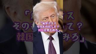 トランプ大統領「私がカオスそのものだって？韓国を見てみろ」と韓国をイジる