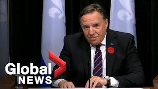 Coronavirus: Quebec keeping red zone rules until Nov. 23, won’t add new measures says Legault | FULL