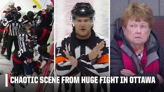 EVERY PLAYER on the ice removed after HUGE brawl in Panthers-Senators | NHL on ESPN