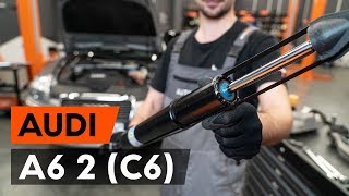 Как заменить стойку амортизатора передней подвески на AUDI A6 2 (C6) [TUTORIAL AUTODOC]