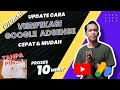 UPDATE CARA VERIFIKASI IDENTITAS GOOGLE ADSENSE | Update terbaru tanpa kirim PIN