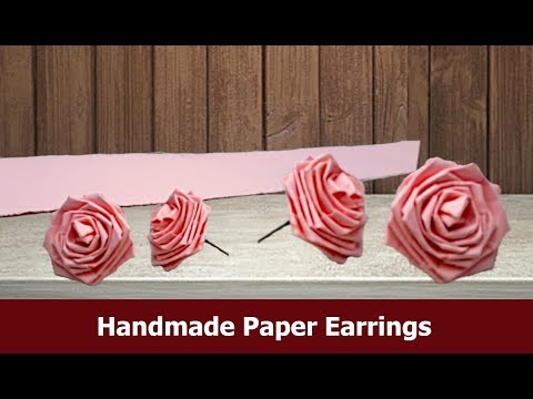Paper rose earrings Paper rose earrings