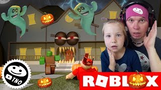 UTEČ ZE STRAŠIDELNÉHO DOMU - Trick r Treat Obby  | Roblox | Tatínek a Barunka CZ/SK