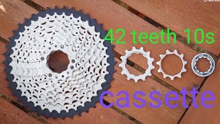 42 teeth cassette and X10  KMC chain