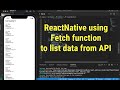 React Native fetch function list data from api
