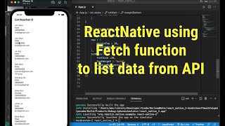 React Native fetch function list data from api