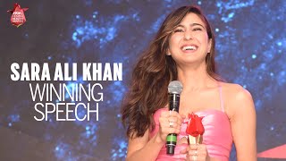 Sara Ali Khan Winning Speech and Dance at the Awards | Sara Ali Khan at NFBA 2019 | Femina