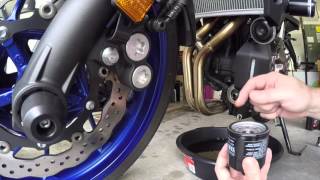 Yamaha FZ07 How to Change Oil, FZ-07/MT-07 Oil Change