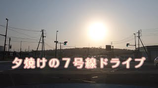 秋田県国道７号線車載　臨海十字路～道の駅西目まで