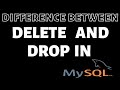Difference between DELETE and DROP in SQL explained with examples