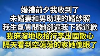 婚禮前夕，我收到了未婚妻和男助理的婚紗照，我生氣質問她卻逼給對方下跪道歉，我麻溜地收拾行李出國散心，隔天看到空蕩蕩的家她傻眼了【清風與你】#深夜淺讀 #花開富貴#一口氣看完#小說