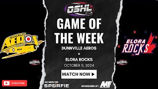 OSHL Game of the Week - Dunnville Aeros @ Elora Rocks