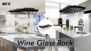 Take your kitchen to the next level by installing a hanging wine glass rack in your space! | KES